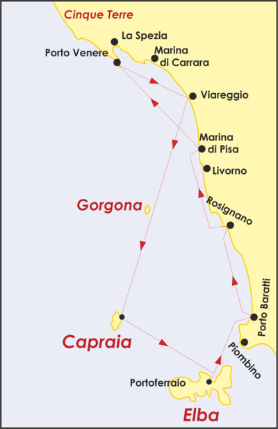 Toskanische und Ligurische Küste