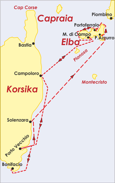 Törn - eine Woche - Ostseite Korsika